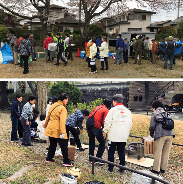 P3 2 片倉台自治会「行動順序カード」訓練 - ●ケーススタディ「わがまちの防災」①：片倉台自治会「行動順序カード」による訓練