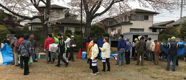 片倉台自治会「行動順序カード」訓練