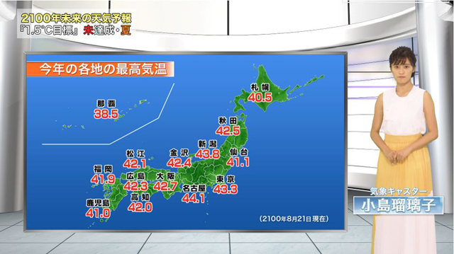 環境省制作の動画「2100年未来の天気予報」より