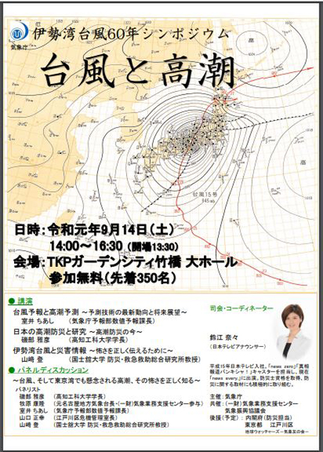 P2 1 パンフレット「伊勢湾台風60年シンポジウム　台風と高潮」 - 伊勢湾台風から60年　東京湾のスーパー高潮に備える