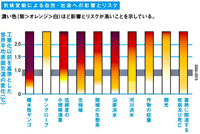 P3 3 「気候変動による自然・社会への影響とリスク」（「Climate Justice」パンフより） - 国連気候行動サミット ”発言”余波