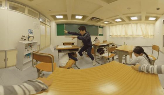 防災体験車での屋内ARイメージ
