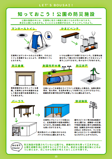 P6 2 公園の防災施設例（国交省資料より） - あなたのまちの公園　　　「防災 使いこなしBOOK」