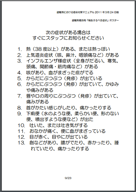 P2 3 「避難所における感染対策マニュアル （2011年3月版）」より - 『COVID-19』長期戦下、医療崩壊、複合災害に備える