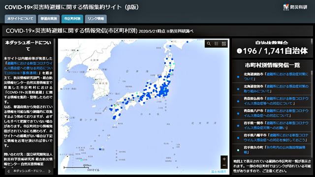 P1 防災科研「COVID 19×災害時避難情報集約サイト（β版）」より - 情報で備える<br>「COVID-19 第2波・第3波」