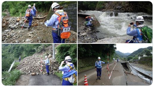 P2 2 国土交通省 TEC FORCE活動リポートより熊本県八代市の被害調査（7月12日）より - 「2020（令和2）年7月豪雨」<br>5年連続 気象庁命名の風水害