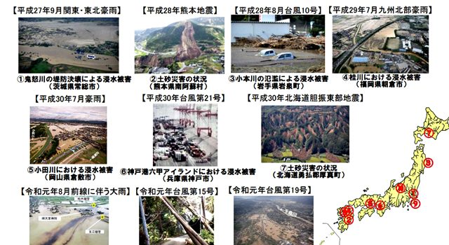 国土交通省資料「近年における自然災害の発生状況」より