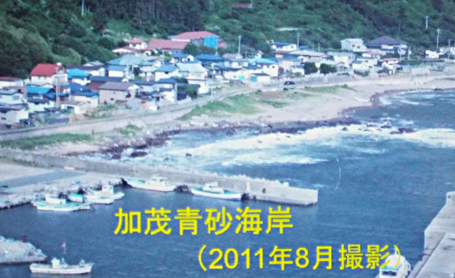 P3 1a 男鹿半島の加茂青砂海岸（写真：伊藤和明氏提供） - 「稲むらの火」と防災教育