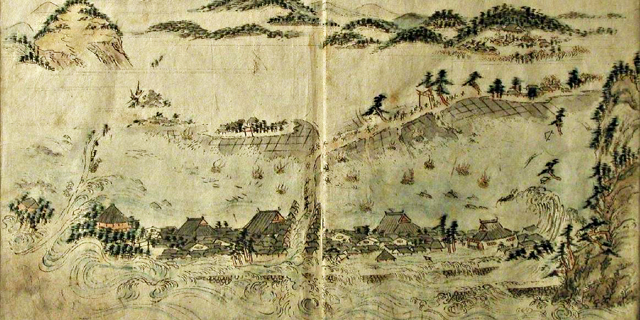 広村を襲う安政南海地震津波（1854年）