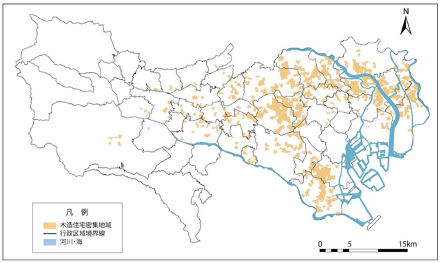 p4 1a 東京都の木造住宅密集地域 - 防災都市づくり、木密再開発に新手法