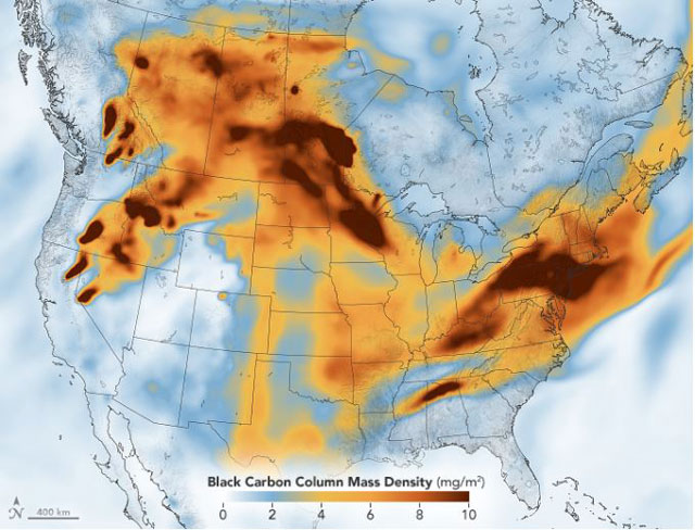 P2 2 Smoke Across North America（NASA資料より） - 「気候変動」のいま