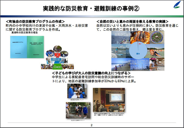 P5 2 実践的な防災教育・避難訓練の事例① - 防災強靭化提言③「防災教育・啓発」