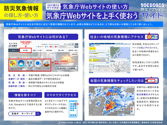 P1 『コロナ禍でもすぐできる！気象庁Webサイトの使い方』 - 『 気象庁Webサイトの使い方』が<br>使える！