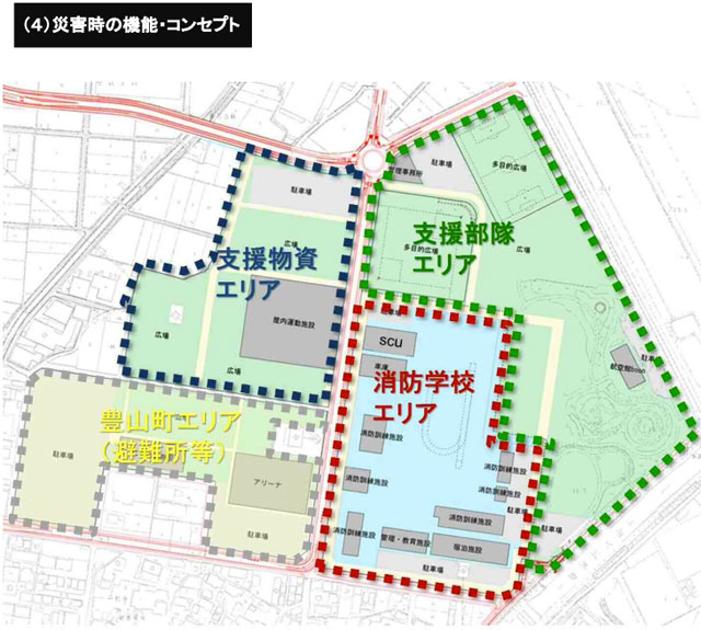 P4 1b 災害時の機能・コンセプト - 2025年整備へ<br>愛知県基幹的広域防災拠点