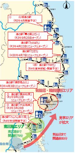 P2 3 復興まちづくりの拠点「道の駅」 - 【東日本大震災から11年】<br> 東北の未来を拓く<br>復興道路・復興支援道路