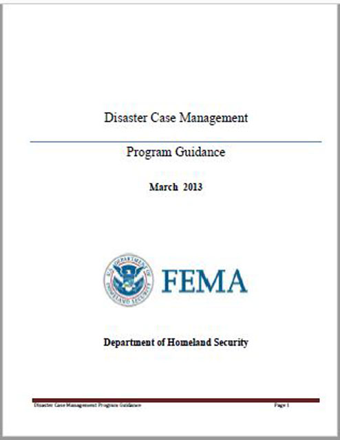 P2 1 FEMA Disaster Case Management Program Guidance（表紙より） - 東日本大震災11年の福祉防災 -2- <br>『災害ケースマネジメント』