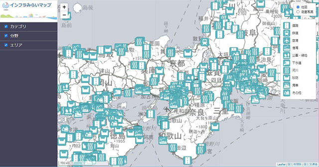 P4 3 国土交通省「インフラみらいマップ」より - 国土交通省<br>「インフラみらいマップ」を公表<br>　日本の「みらい」を地図に