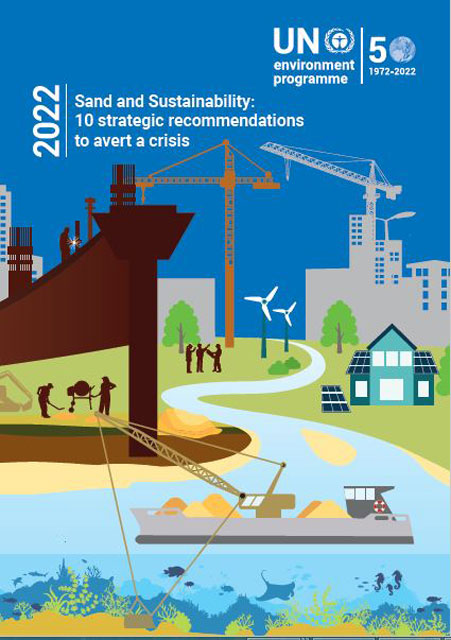 P4 1 UNEP「Sand and Sustainability 2022」表紙より - UNEP「砂と持続可能性」報告