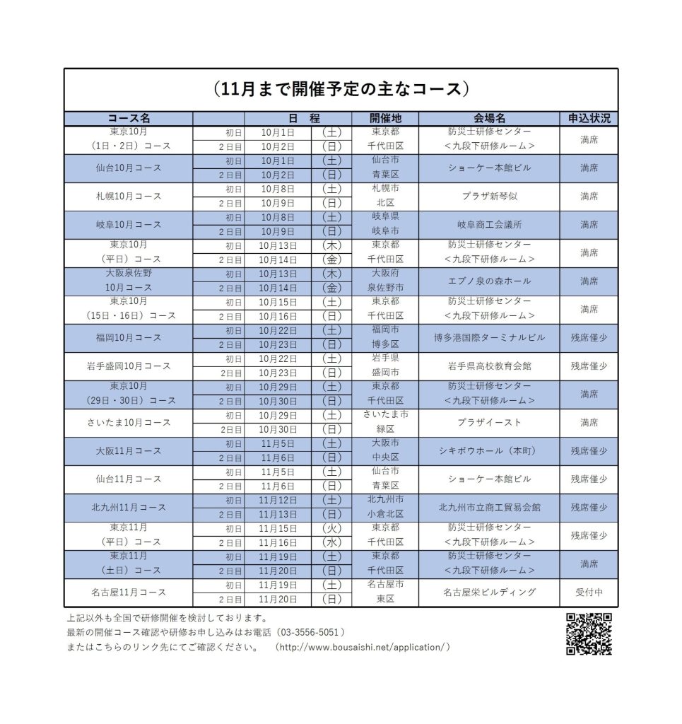 10月3日アップ用（9月30日提出原稿） 965x1024 - 防災士になる。<br>防災士研修センター ［広報］<br> 最新研修コース情報<br> 2022. 10. 03.