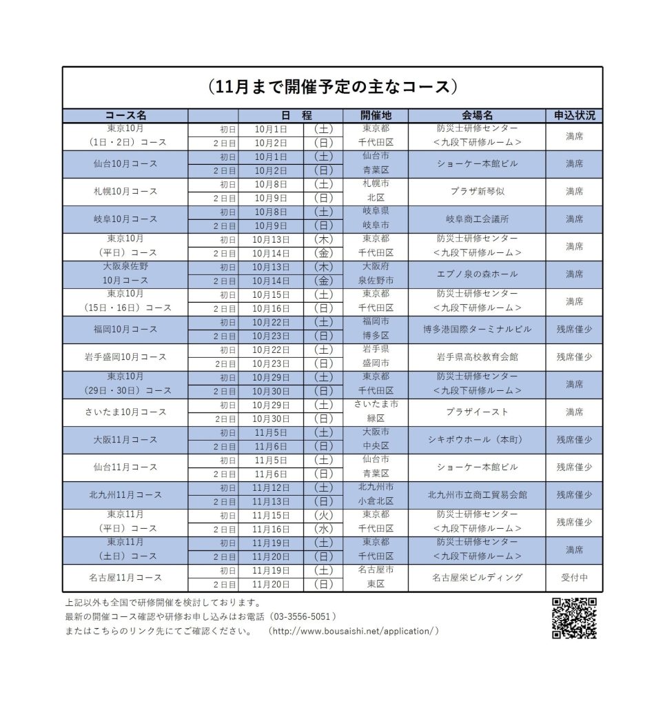 10月3日アップ用（9月30日提出原稿） 965x1024 - 防災士になる。<br>防災士研修センター ［広報］<br> 最新研修コース情報<br> 2022. 10. 03.