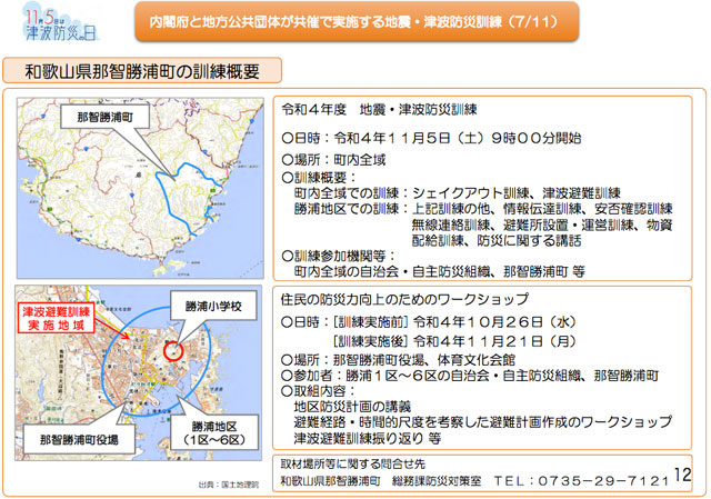 P2 3 内閣府と地方公共団体が共催で実施する地震・津波防災訓練より - 22 秋の大規模災害への備え - <br>訓練と啓発と