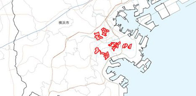 P3 2 地震時等に著しく危険な密集市街地の位置図／神奈川県 - 「著しく危険な密集市街地」 なう