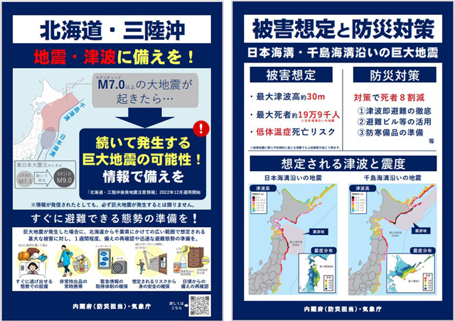 P5 1 内閣府（防災担当）「北海道・三陸沖後発地震注意情報の解説ページ」より - 後発地震注意情報 運用開始1年