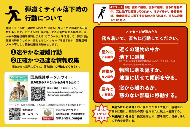 P4 1 「弾道ミサイル落下時の行動」より - 「地下シェルター」<br>“有事”に自然災害も想定？