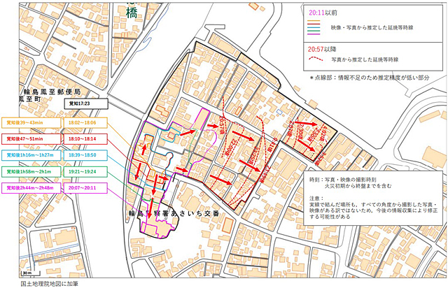 P3 2 大規模火災の延焼動態（総務省消防庁資料より） - 地震時の火災延焼、<br>消防強化策 どうする！