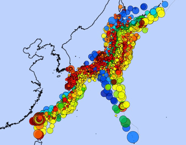 P1 気象庁「震央分布」より - 豊後水道の地震と南海トラフは<br>通底するか？