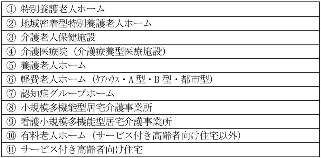 介護施設事業者/職員の備え P5 1 高齢者の入所(入居・宿泊)を伴う全国の主な高齢者施設・事業所 - 介護施設事業者/職員の備え